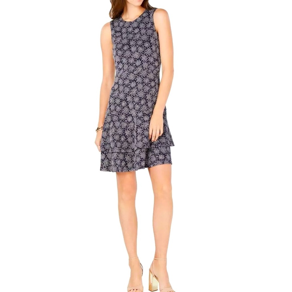 MICHAEL KORS Women's Printed Tiered Fit & Flare Dress
